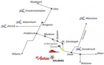 how to travel to St. Anton/Arlberg
