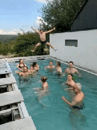 Georg's pool and barbecue party