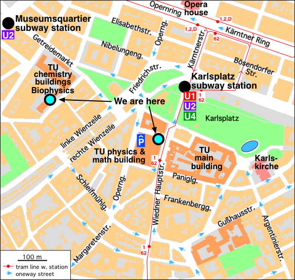 Map of our institute's surroundings