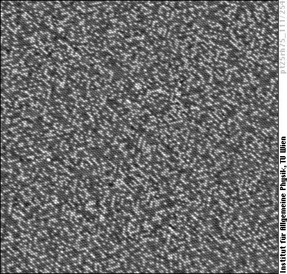 PtRh(111) surface shown with chemical contrast