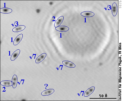 Low-temperature STM image of oxygen adsorbed on Al(111)