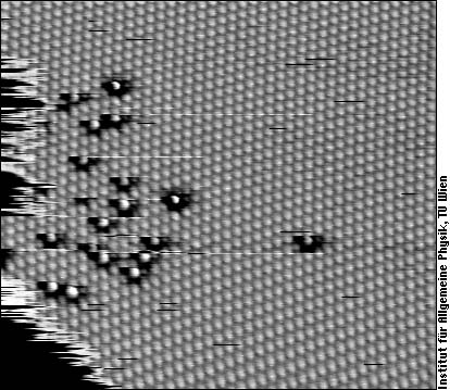 Pb atoms in the Cu surface